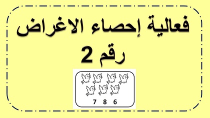 فعالية رقم 2 في موضوع عد الاغراض