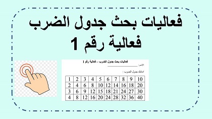 فعالية رقم 2 في بحث جدول الضرب