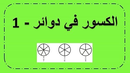ورقة عمل في الكسور في دوائر