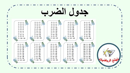 جداول الضرب للطالب