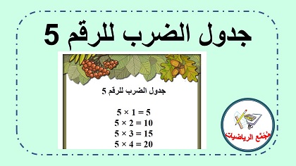 جدول الضرب 5
