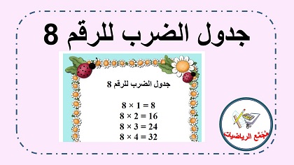 جدول الضرب 8
