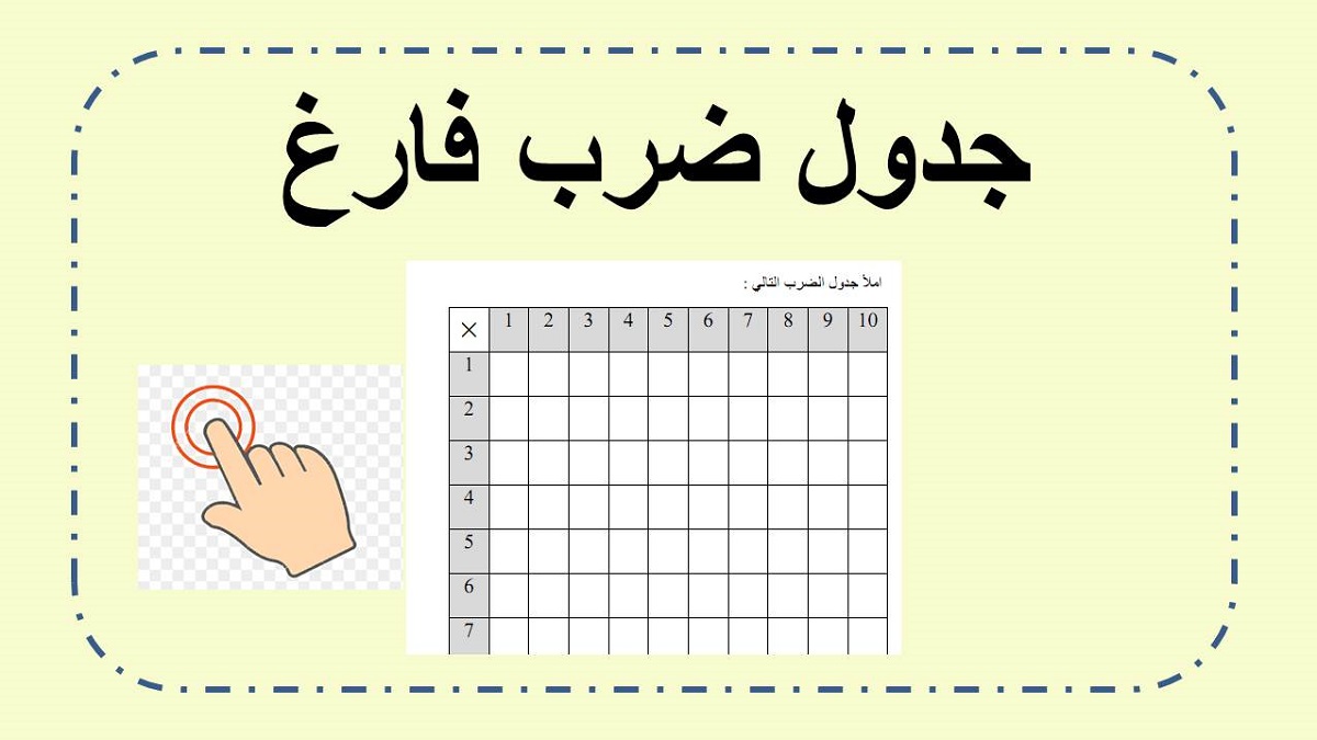 جدول ضرب فارغ