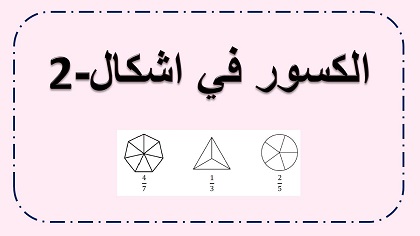 كسور ملونة في اشكال