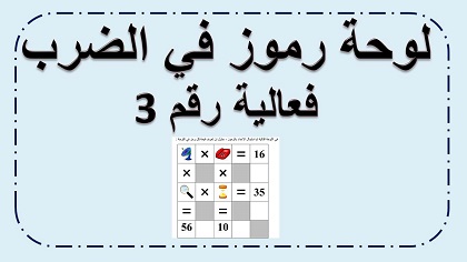 لوحة الرموز في الضرب فعالية رقم 3