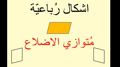عرض توضيحي للشكل الرباعي متوازي الاضلاع